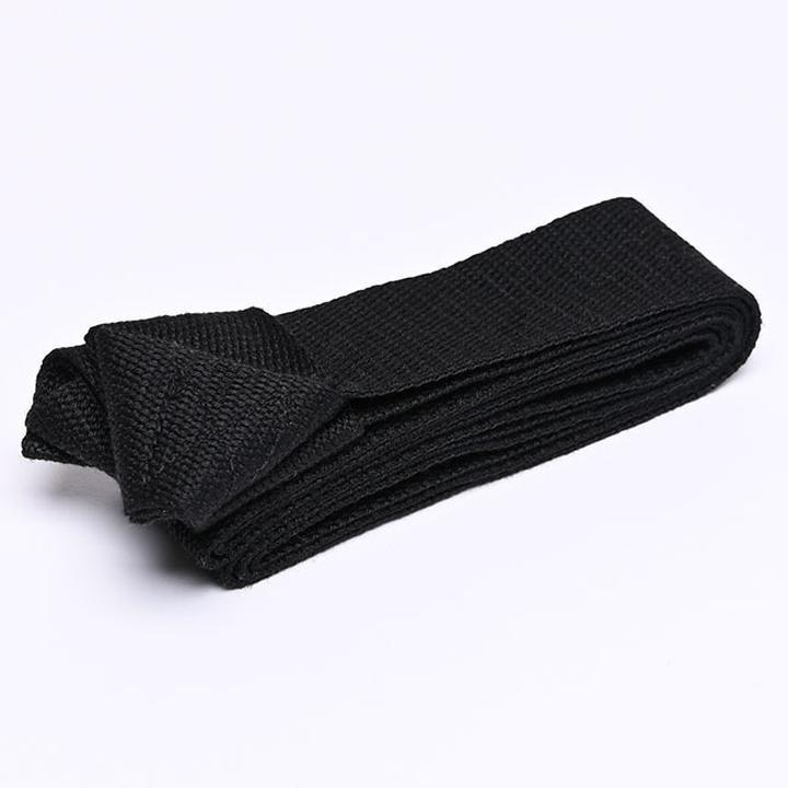 Black yoga mat straps