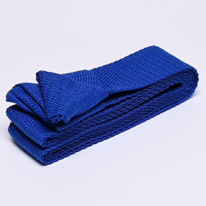 Blue yoga mat straps