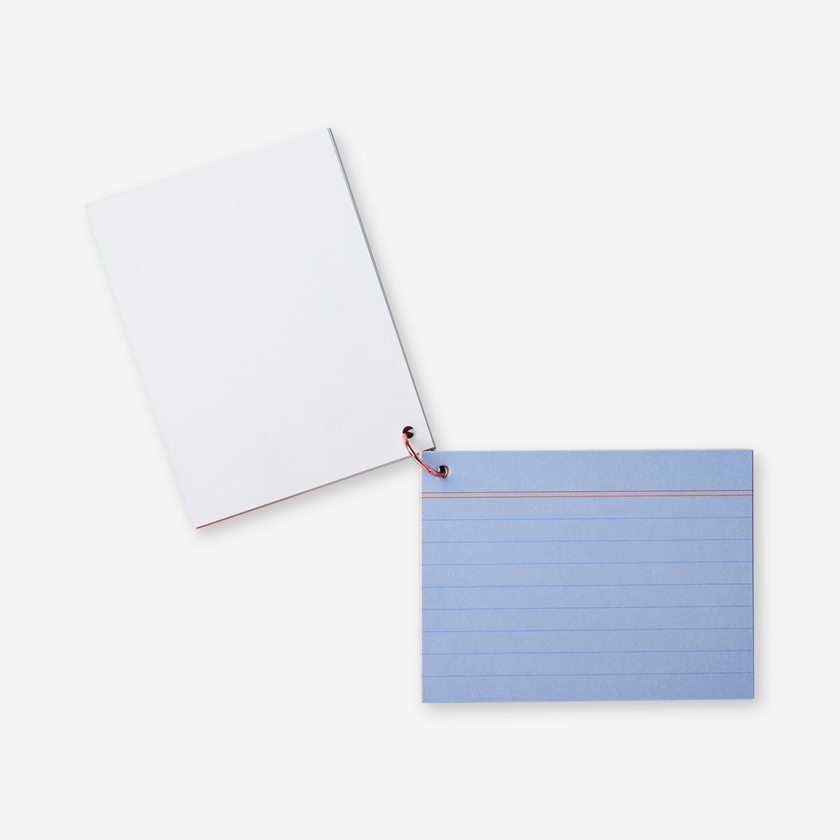 Blue flash cards
