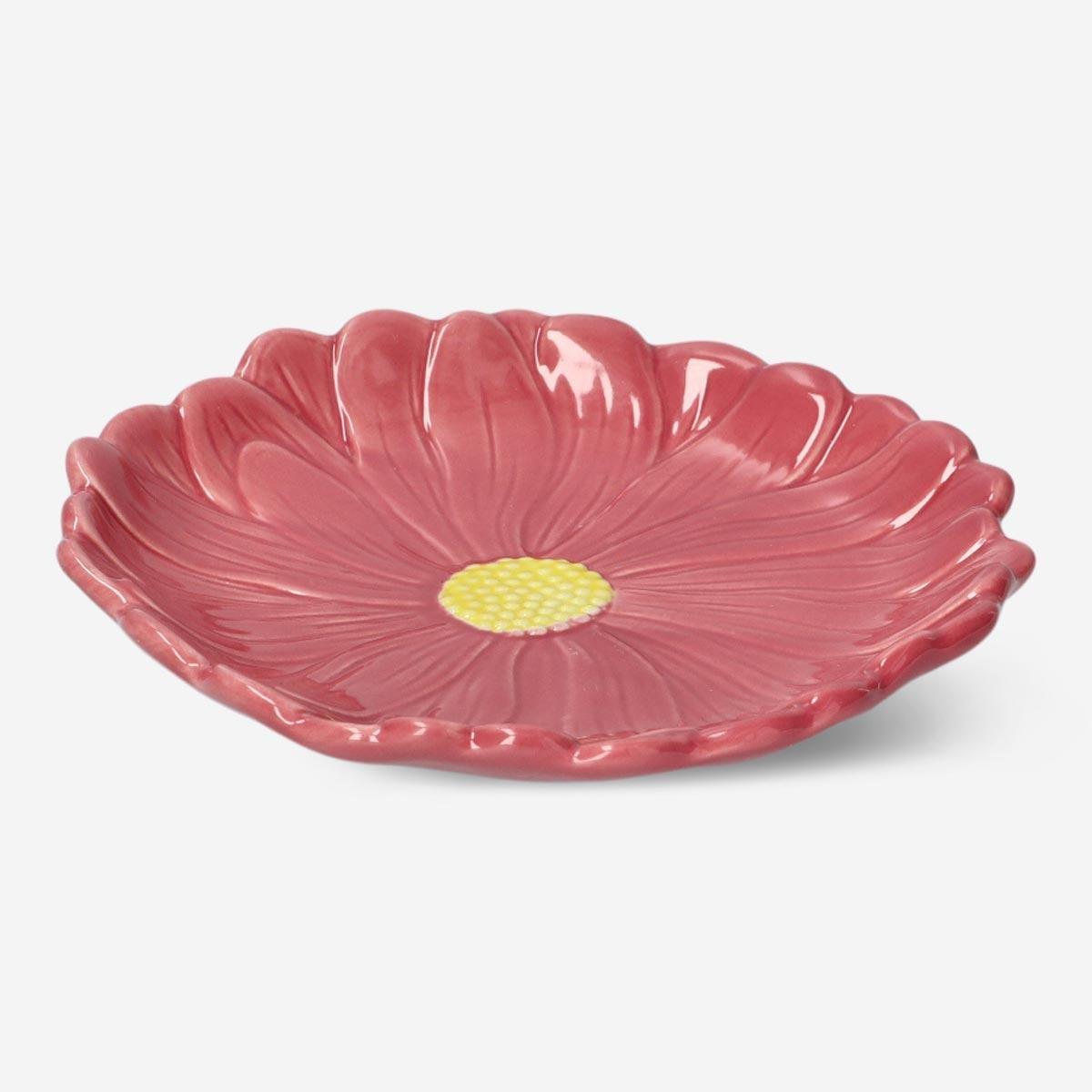 Red serving dish