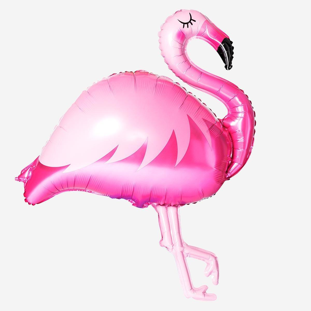 Pink flamingo foil balloon