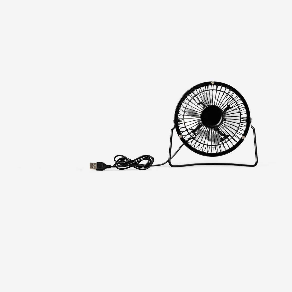BLACK      USB fan with solar panel