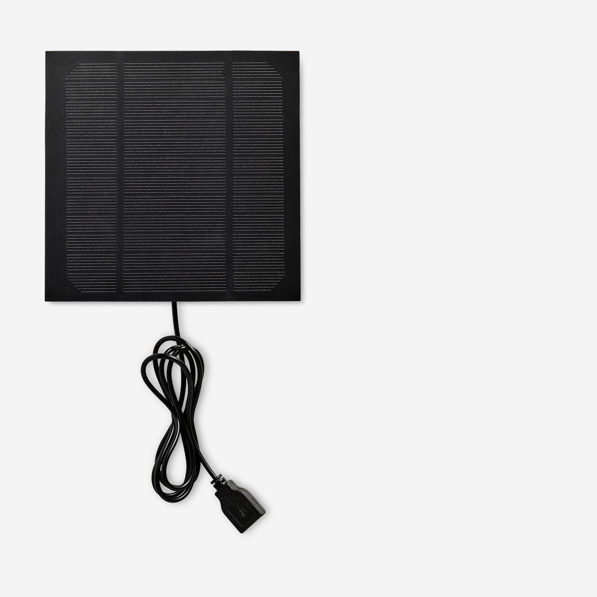 BLACK      USB fan with solar panel