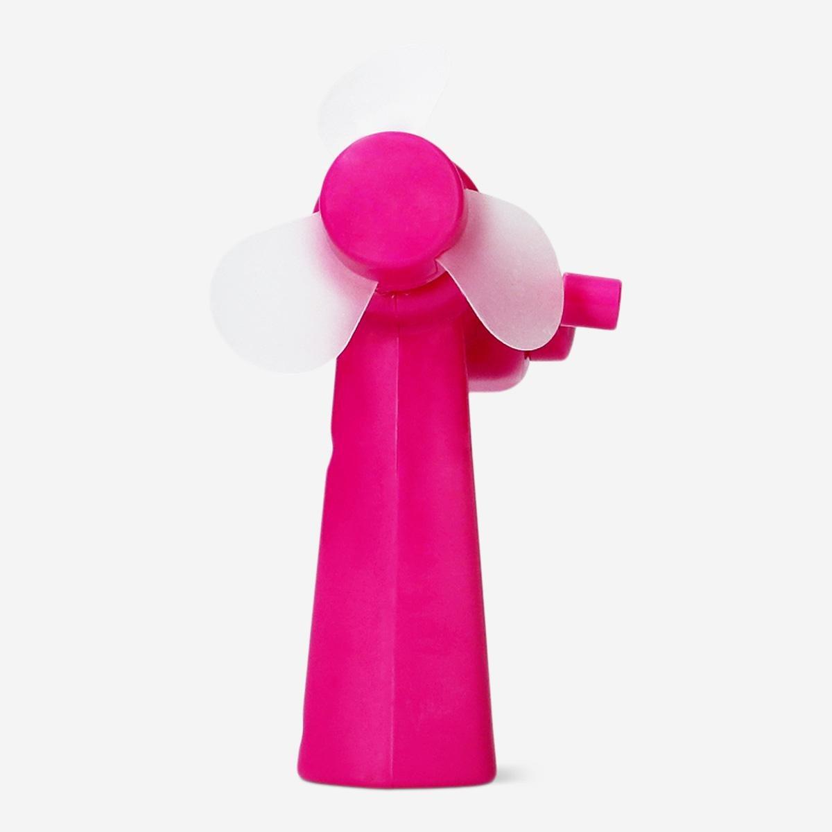 Pink fan with crank handle