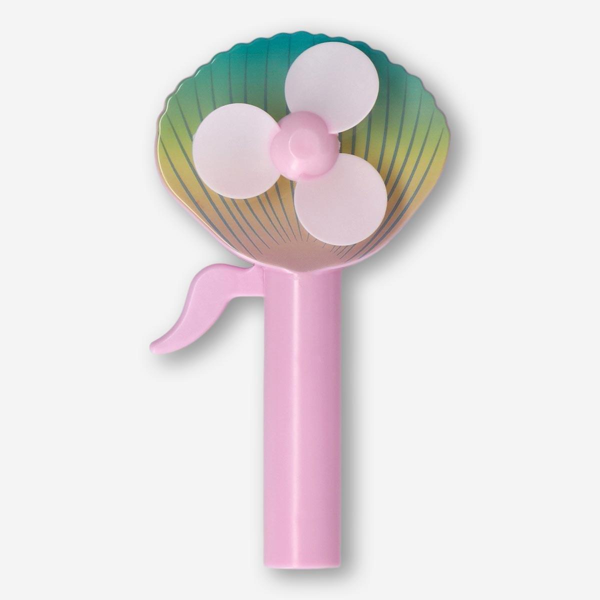 Pink hand-held fan