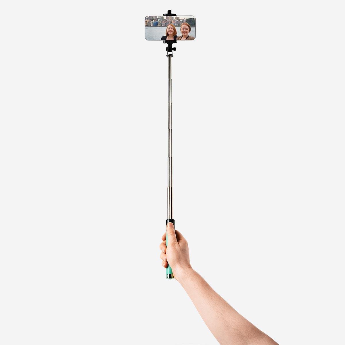 Green selfie stick