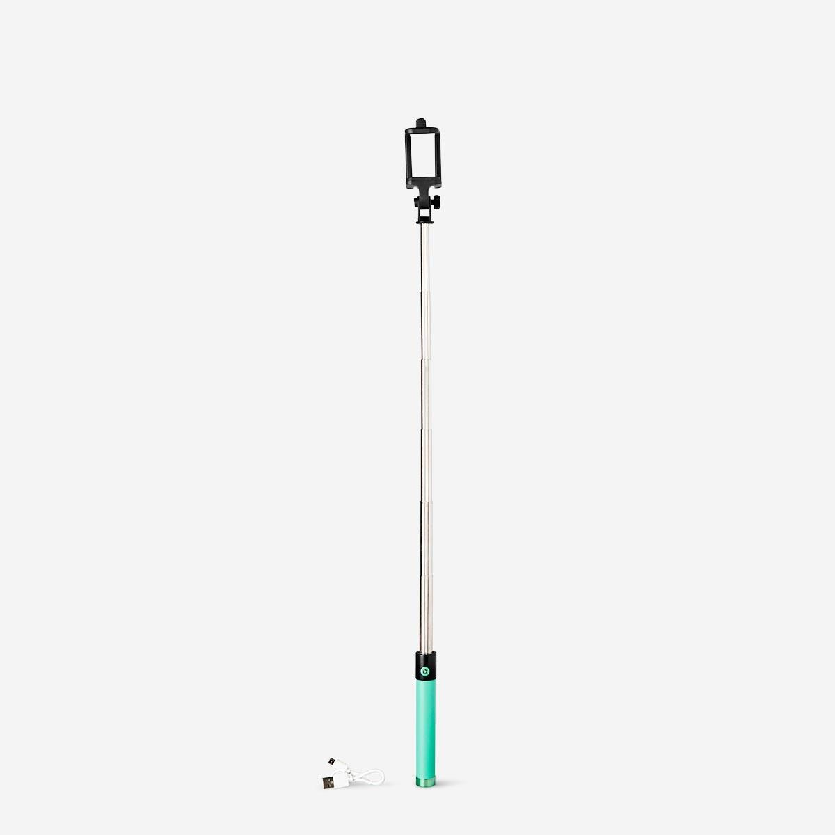 Green selfie stick