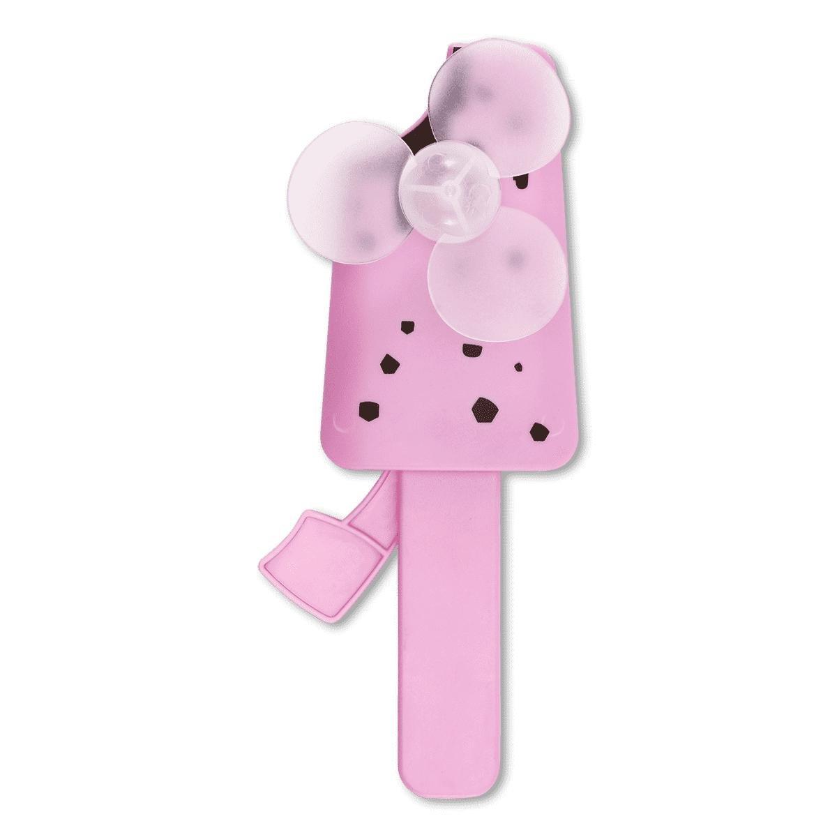 Pink hand-held fan
