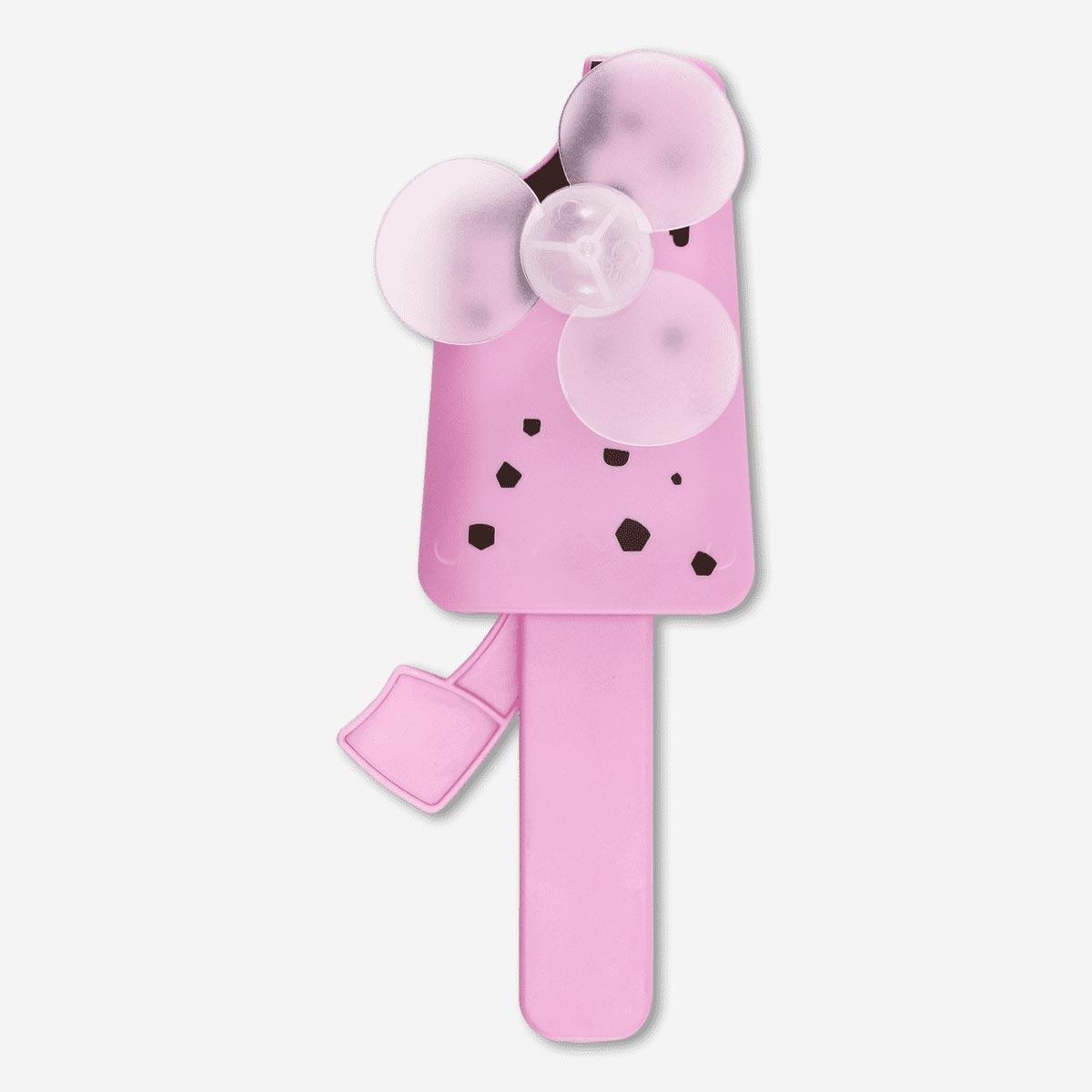 Pink hand-held fan