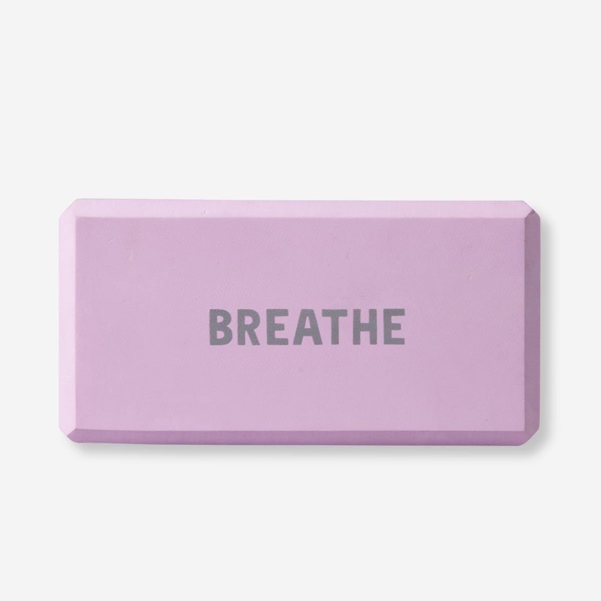 Pink yoga block