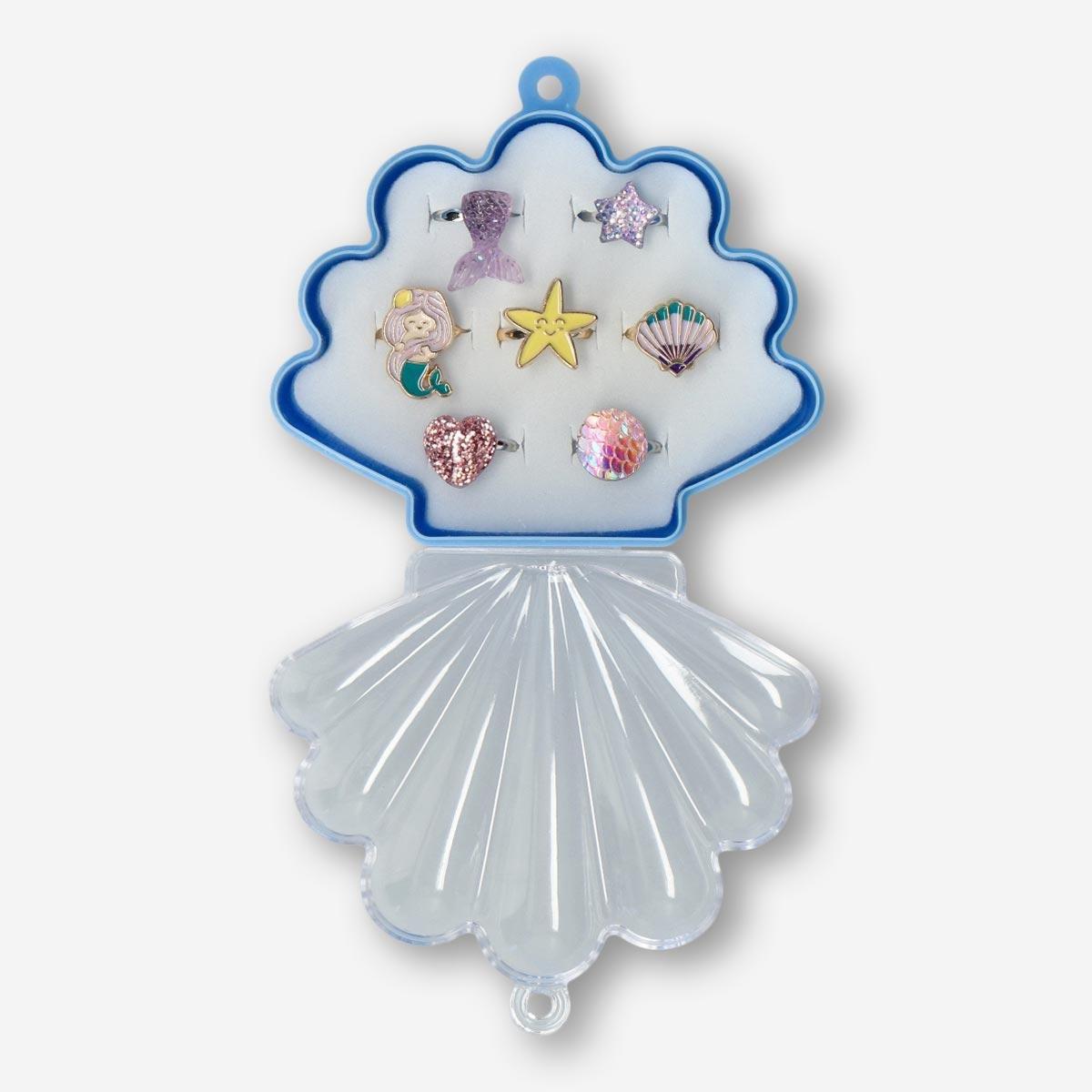 Blue Children's Rings. 7Pcs