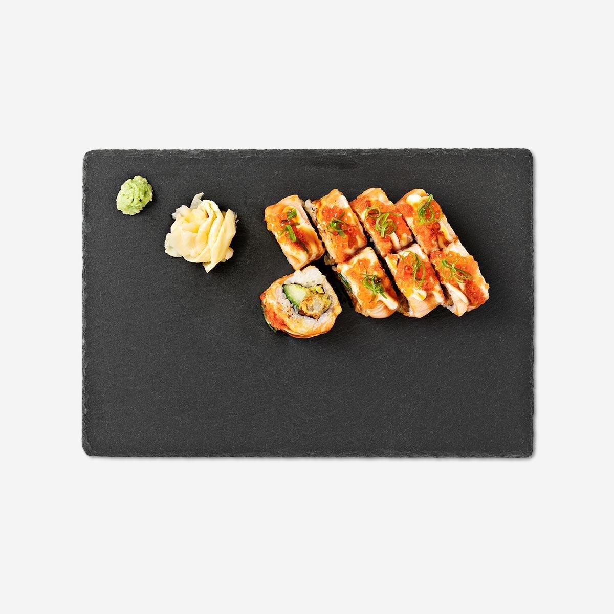 Black serving plate