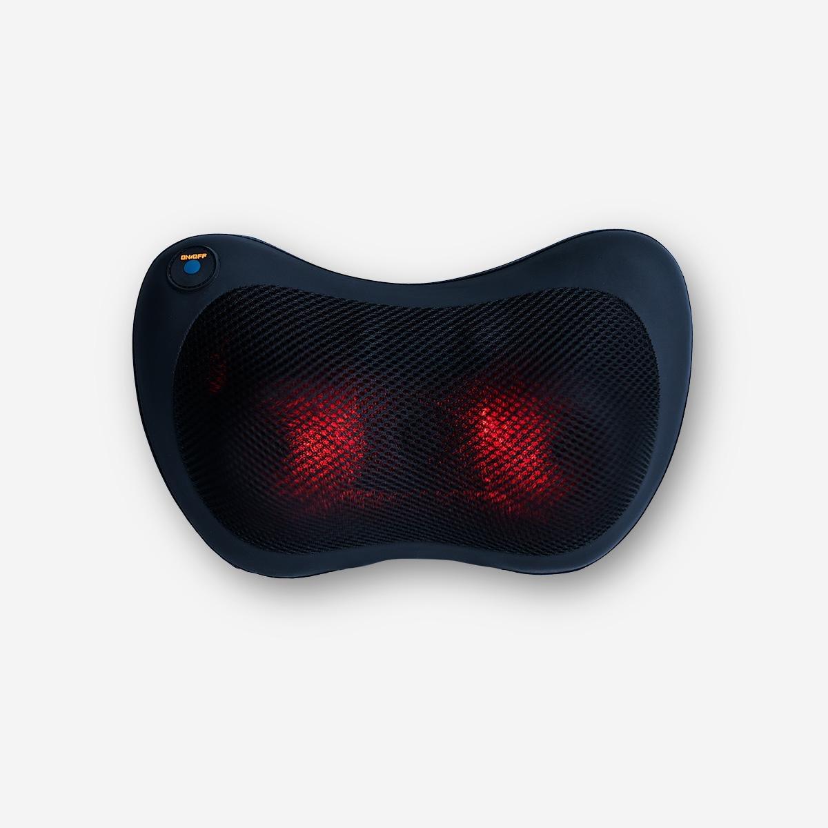 Black back massager with heat function