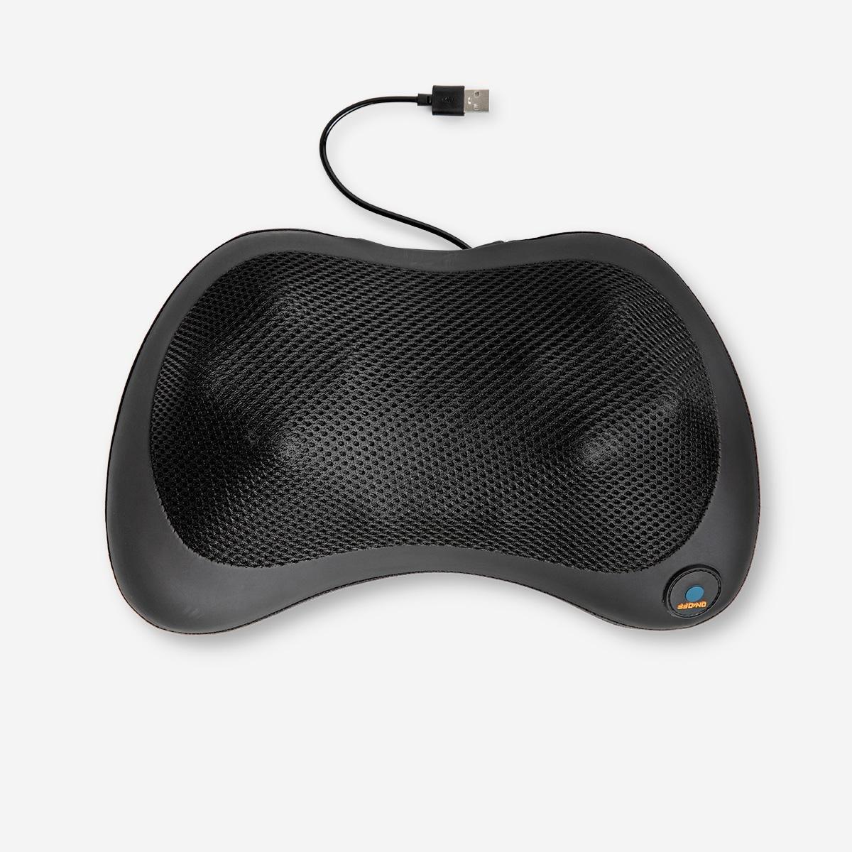Black back massager with heat function