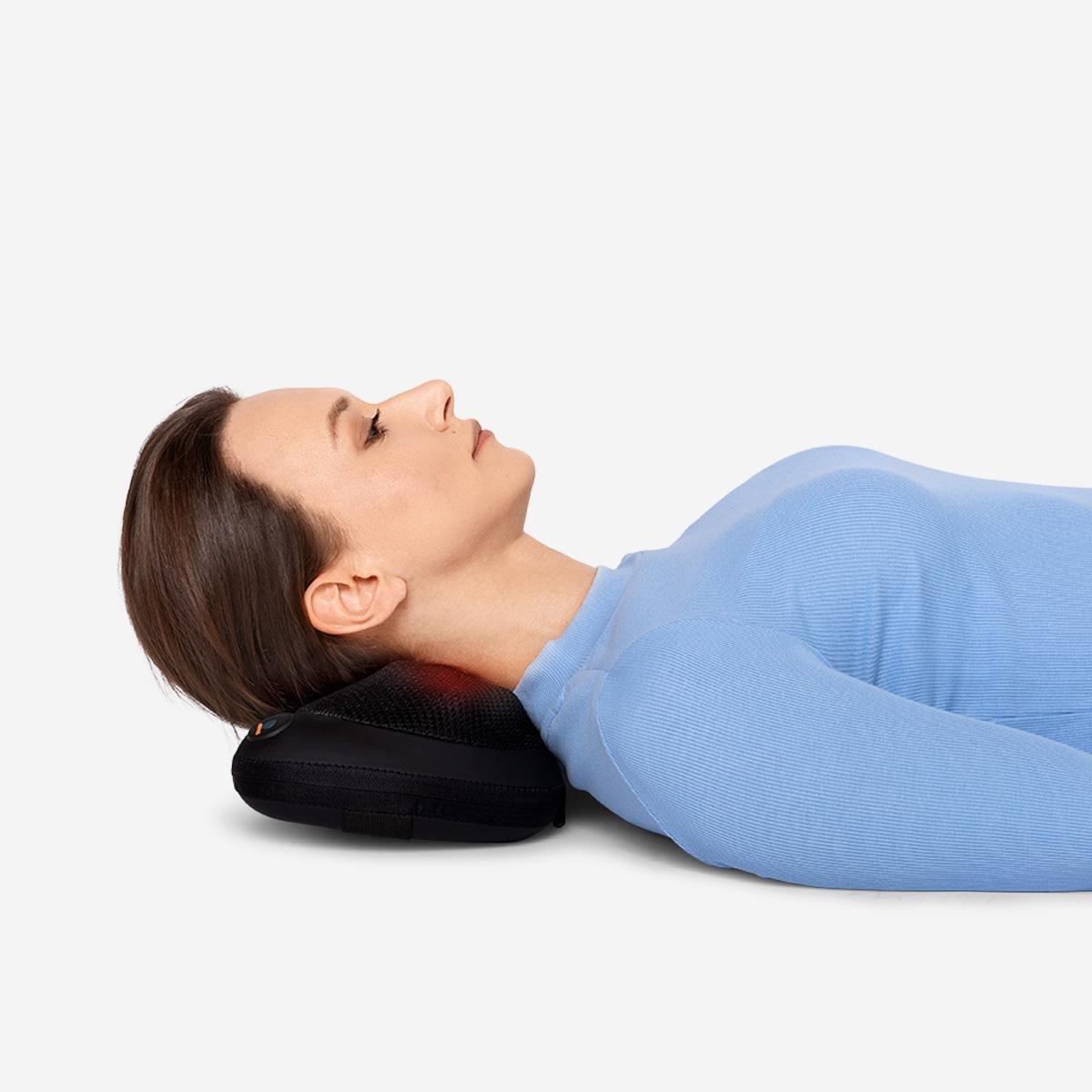 Black back massager with heat function