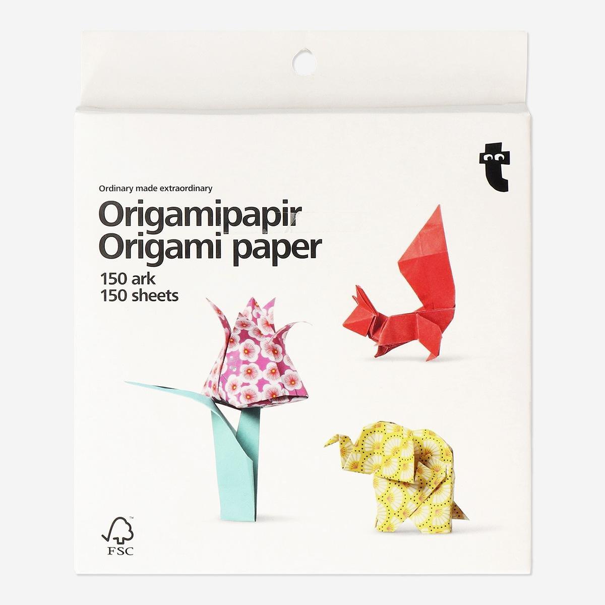 Multicolour origami paper