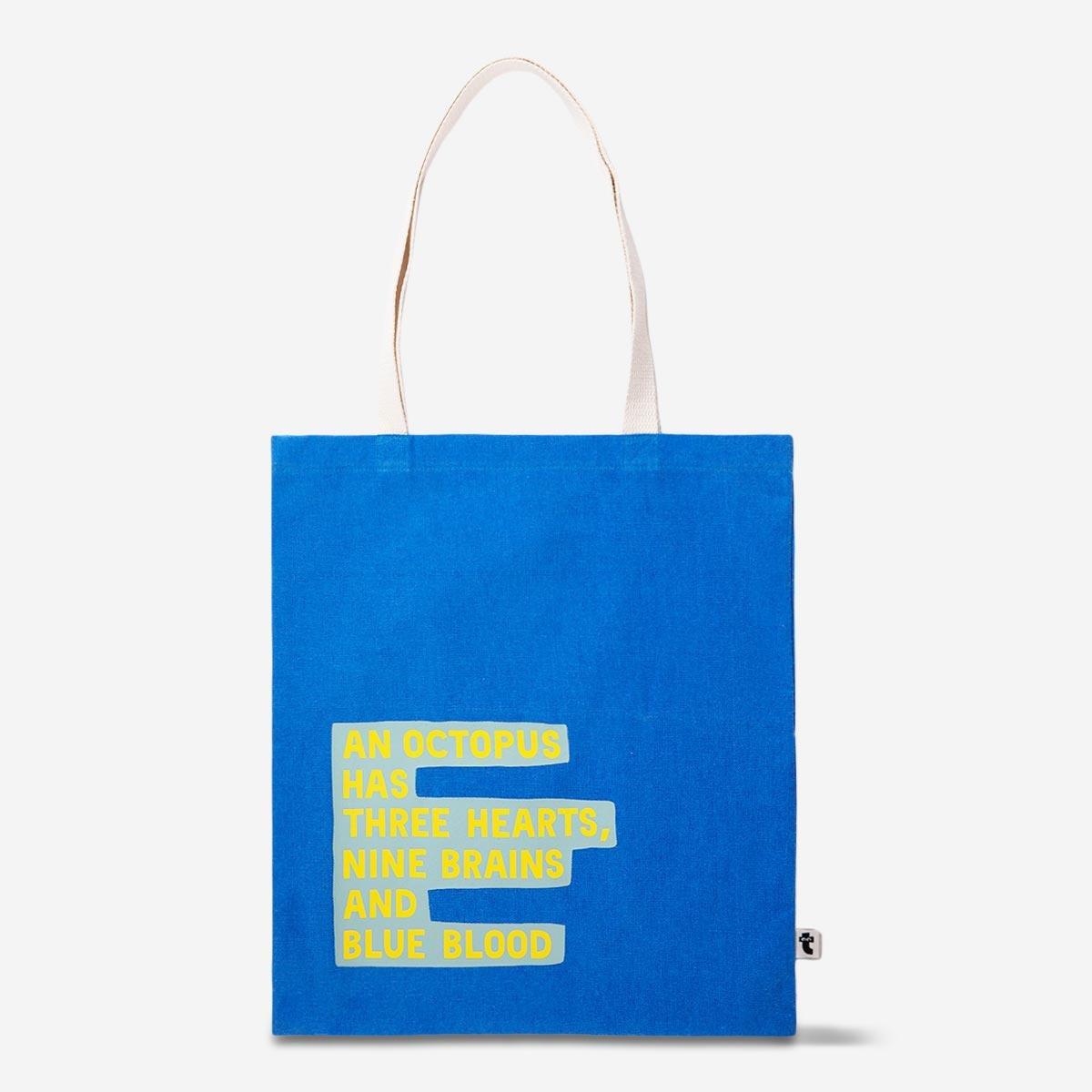Blue tote bag