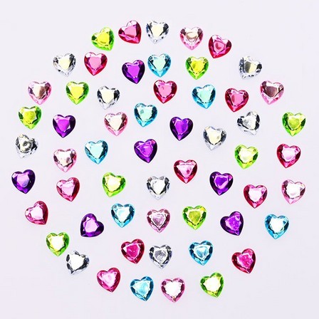 Multicolour decoration hearts
