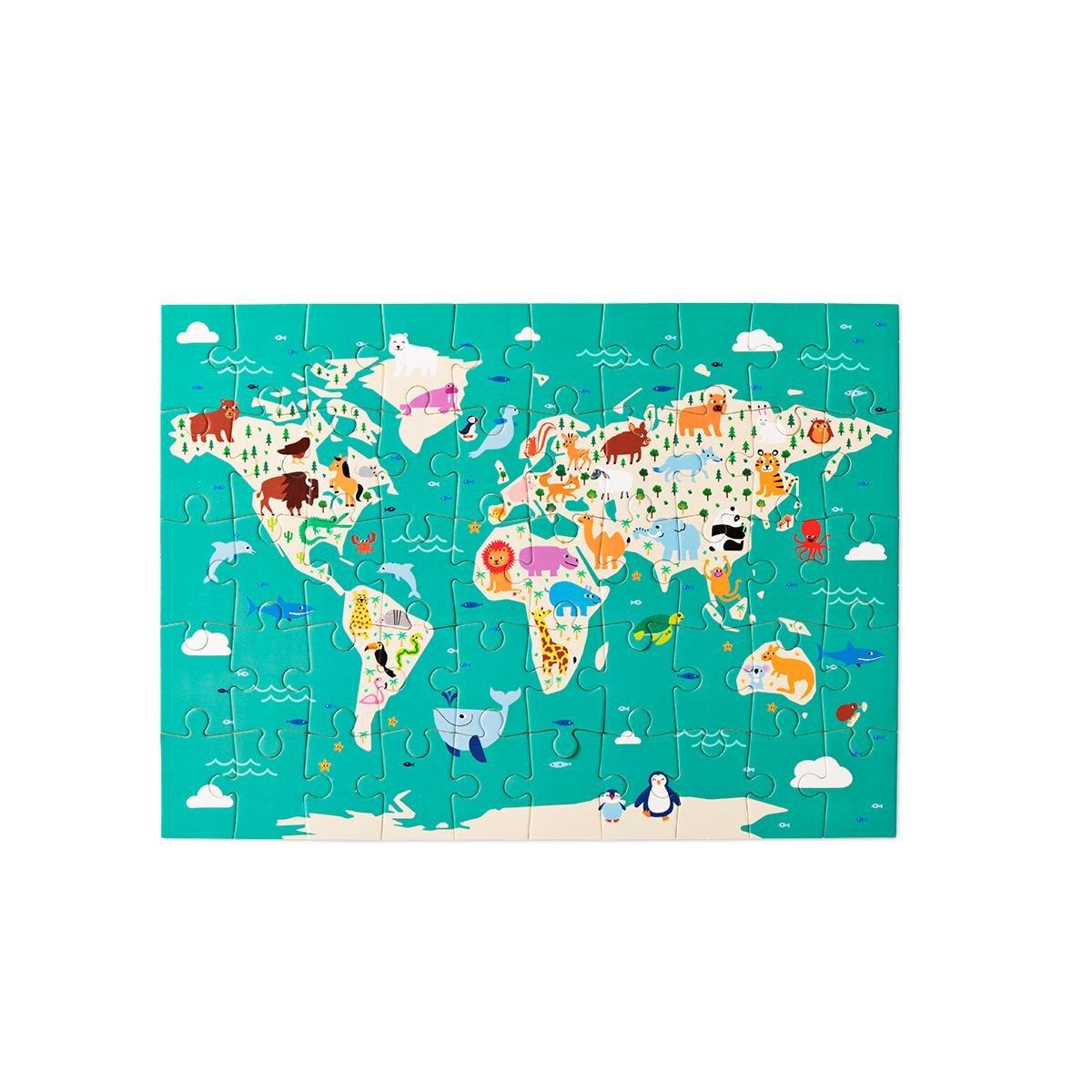 Multicolour animals of the world puzzle