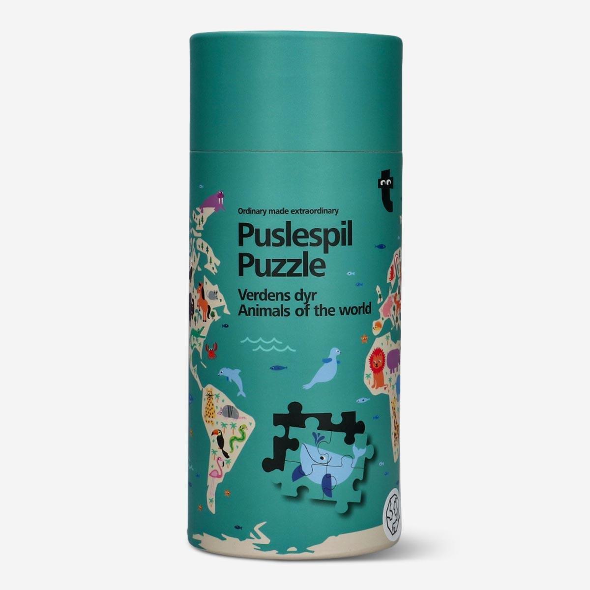 Multicolour animals of the world puzzle