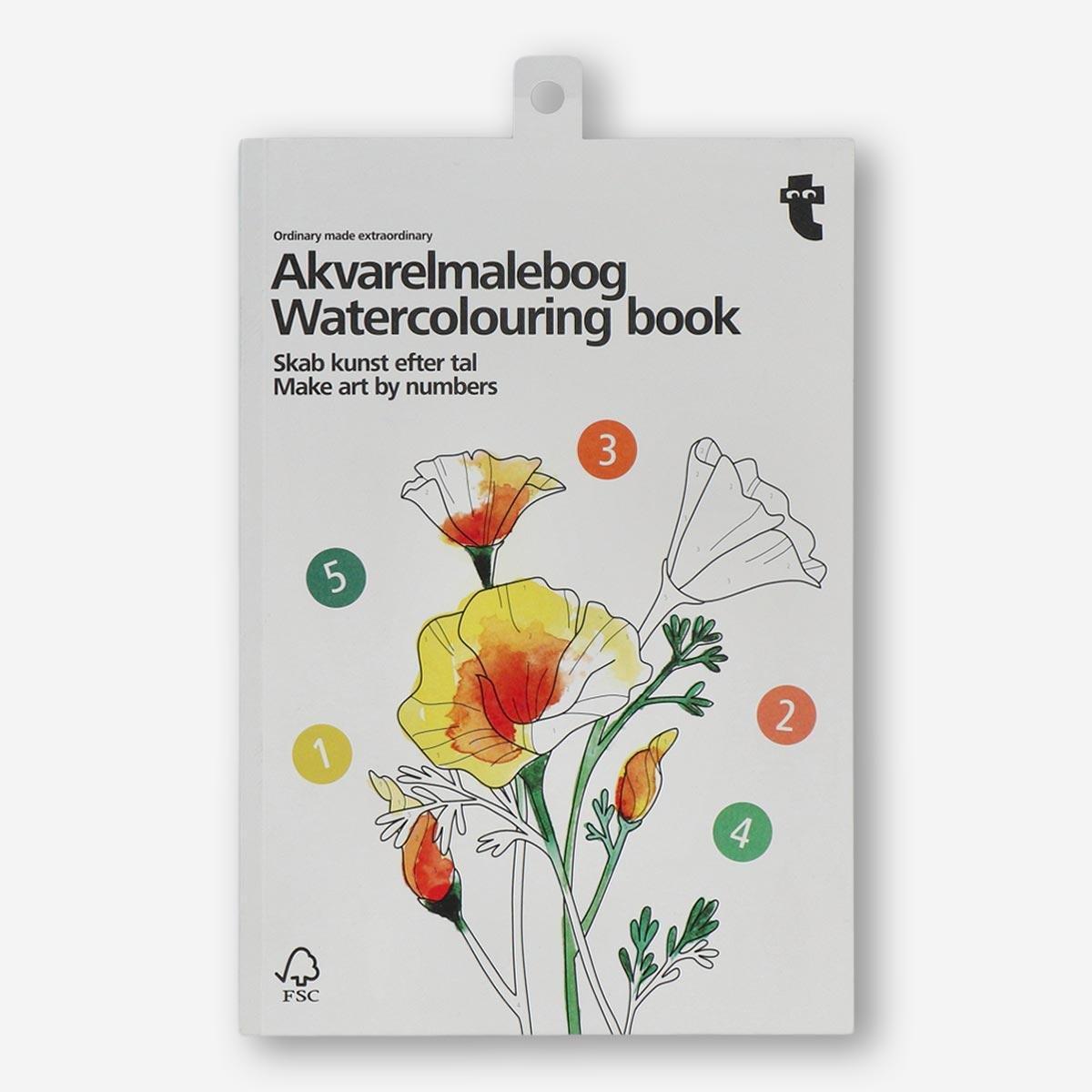White watercolouring book