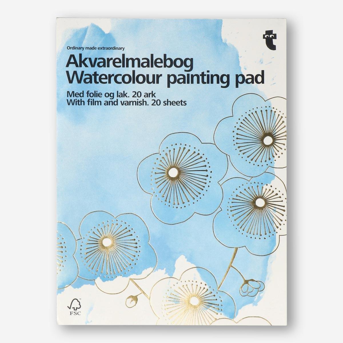 Blue watercolour painting pad