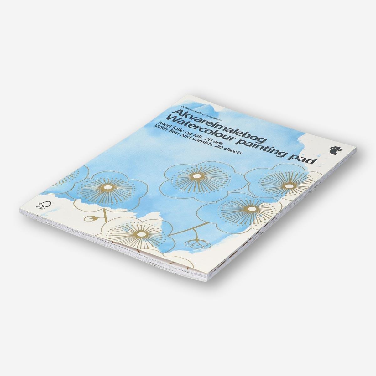 Blue watercolour painting pad