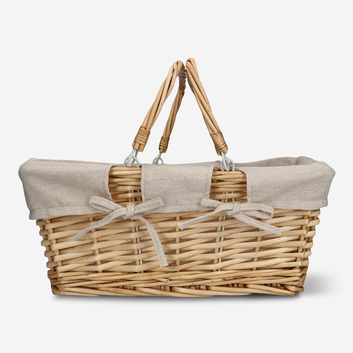 Beige picnic basket