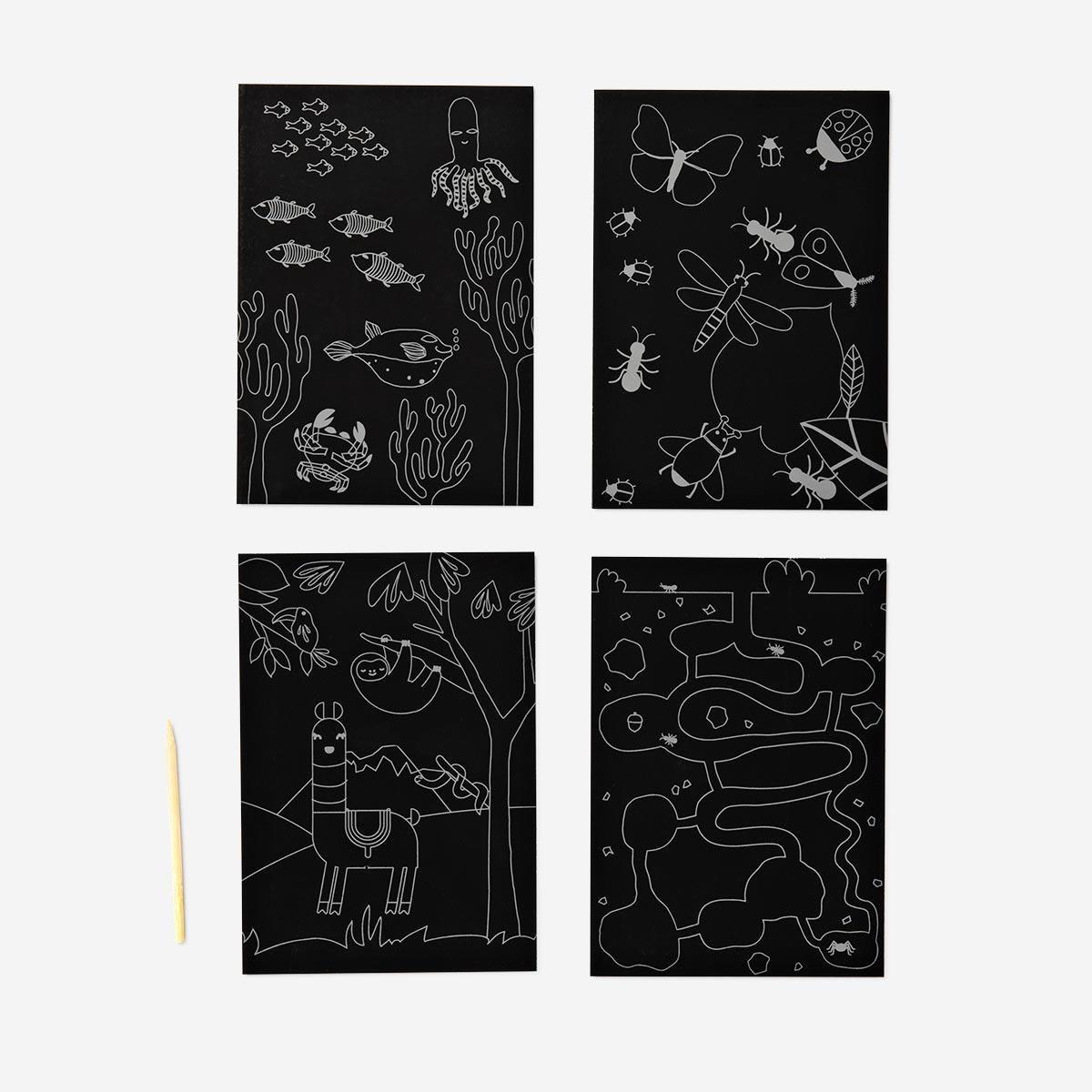 Black scratch pictures