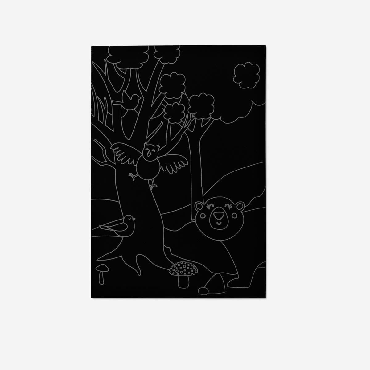 Black scratch pictures