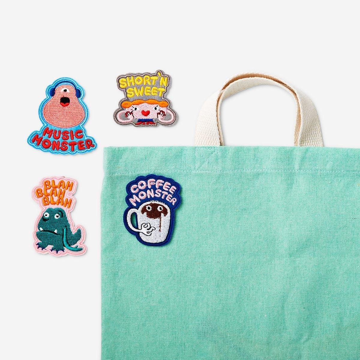 Multicolour iron-on patches