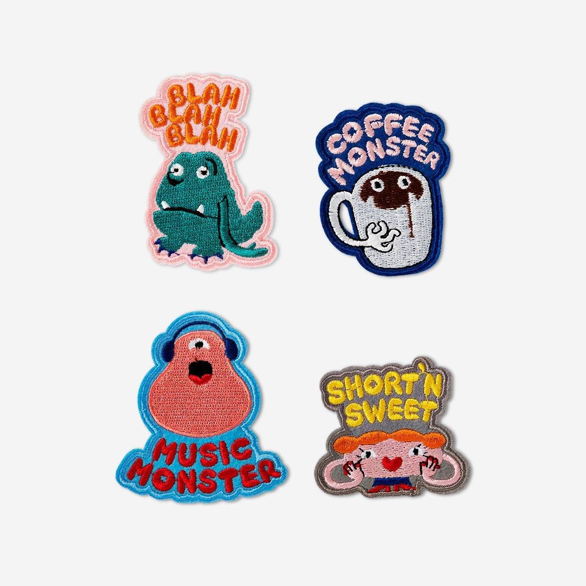 Multicolour iron-on patches
