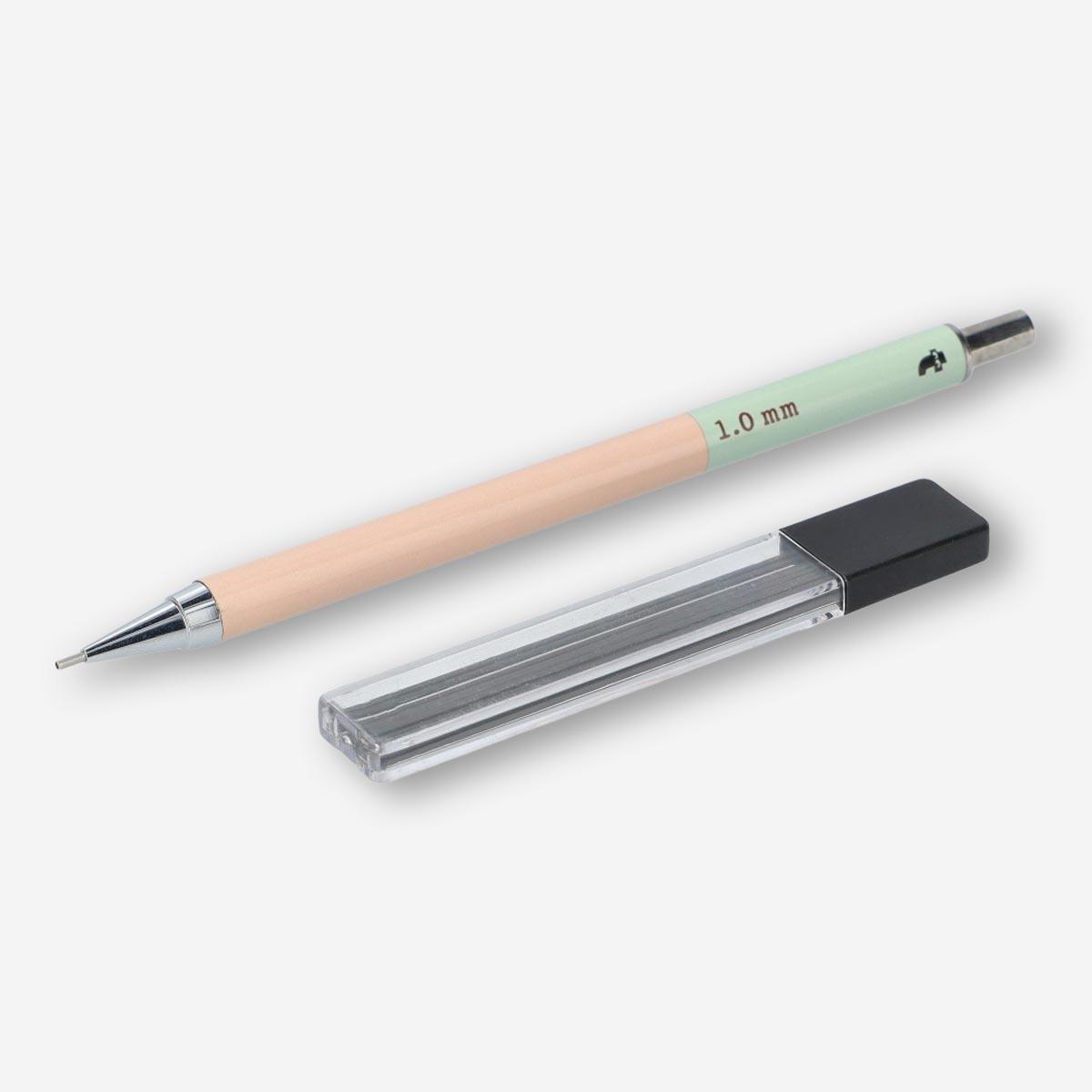 Peach propelling pencil. with refills. 1.0 mm