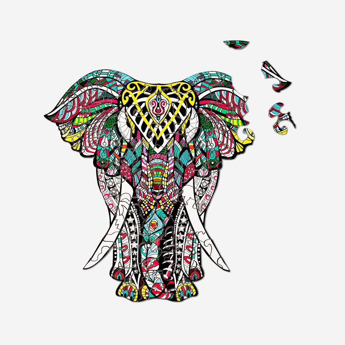 Multicolour elephant puzzle