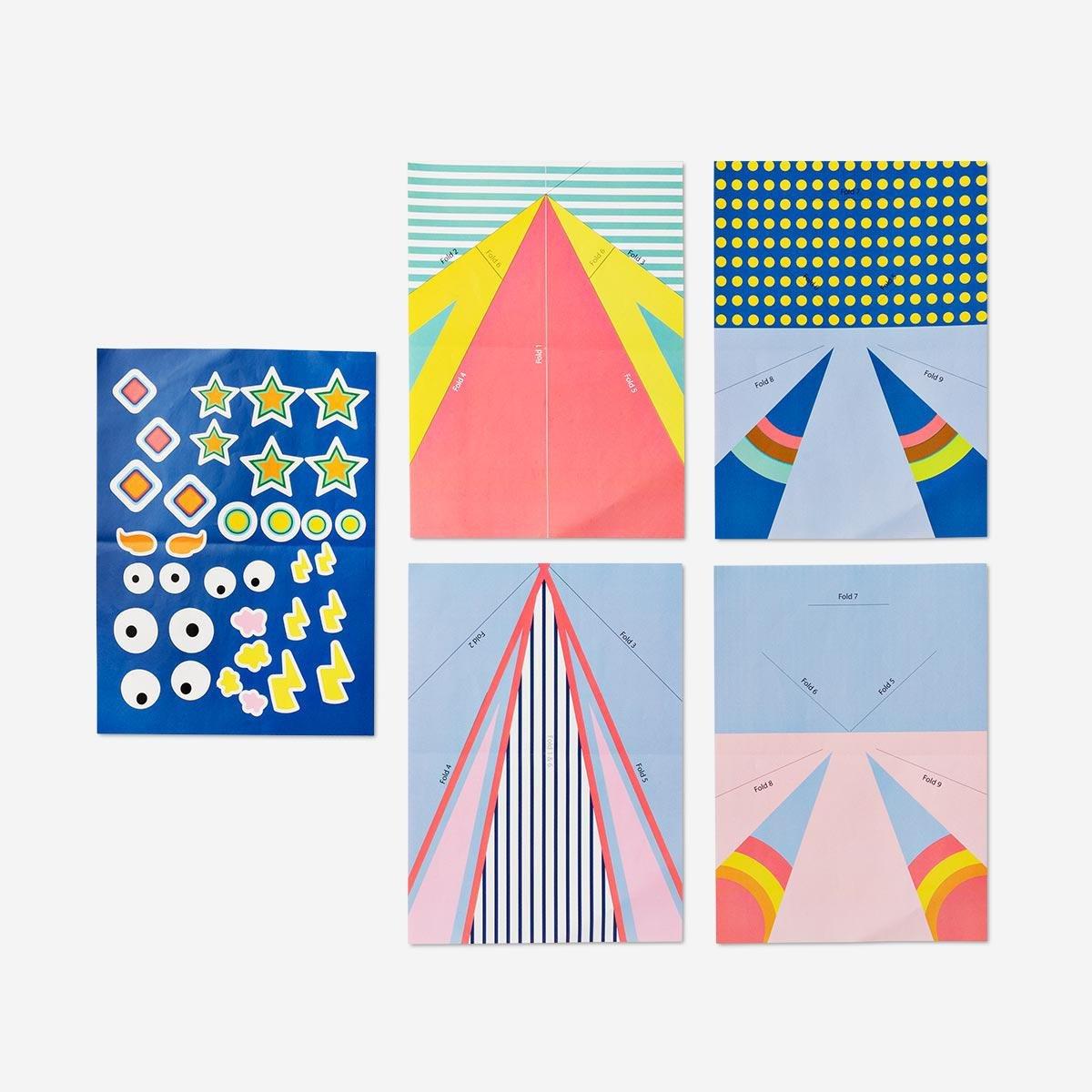 Multicolour paper planes