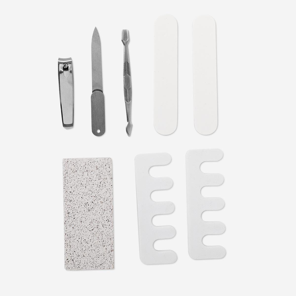 Black manicure and pedicure set