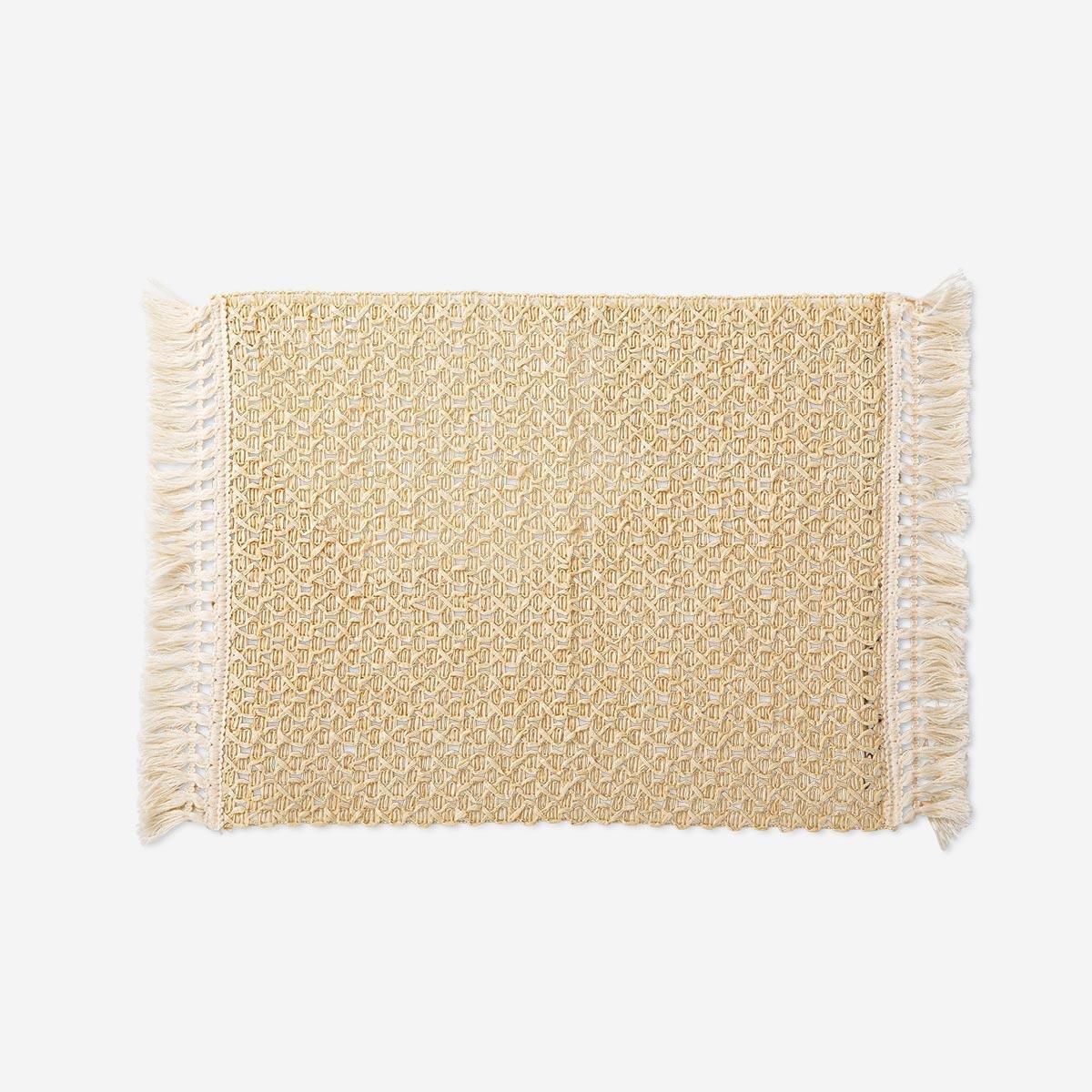 Brown wool place mat