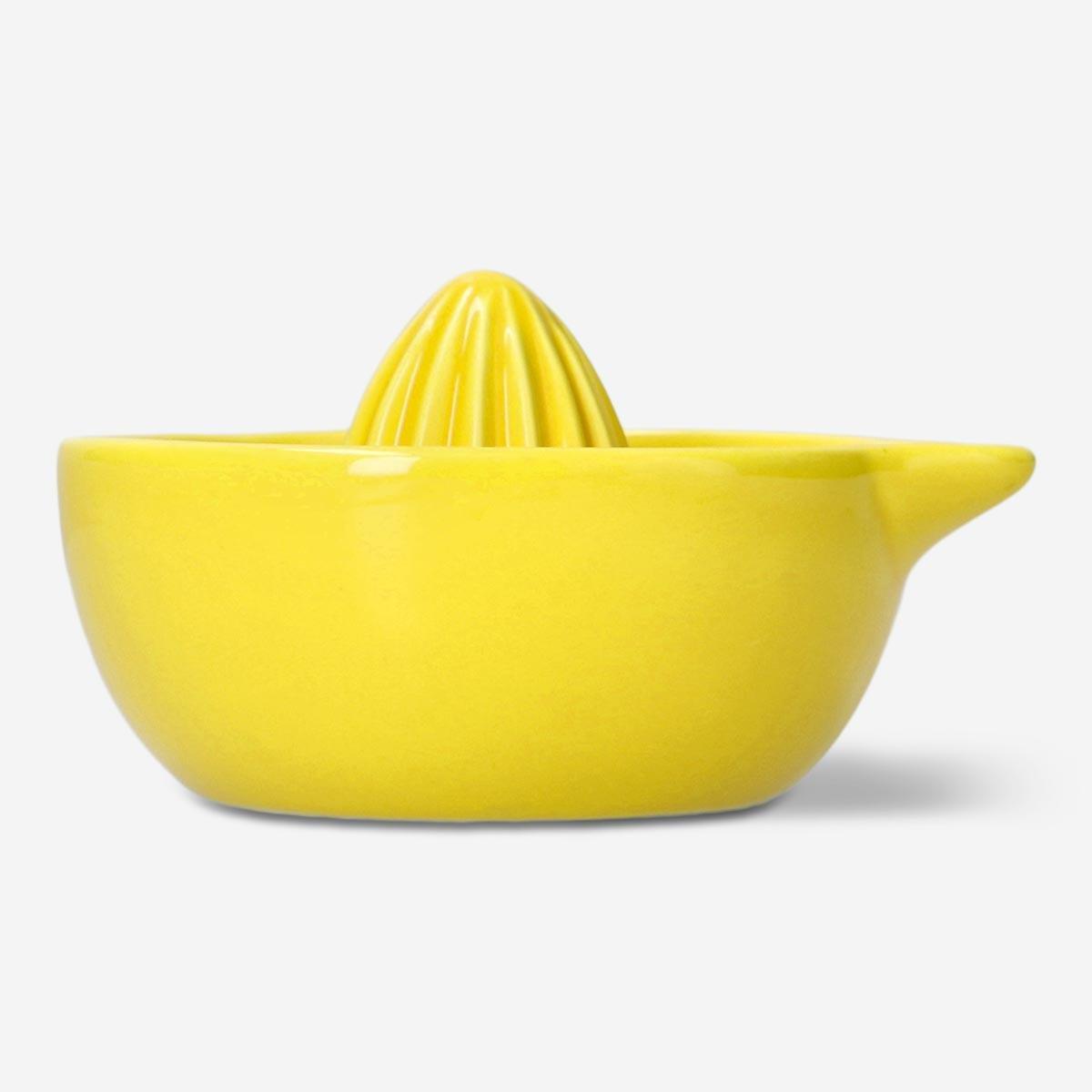 Yellow lemon squeezer