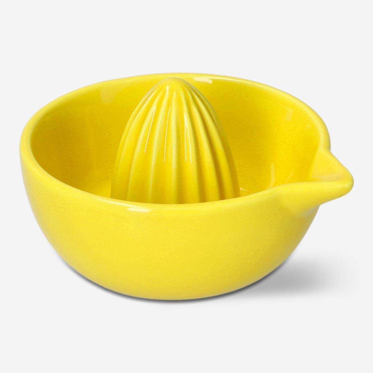 Yellow lemon squeezer