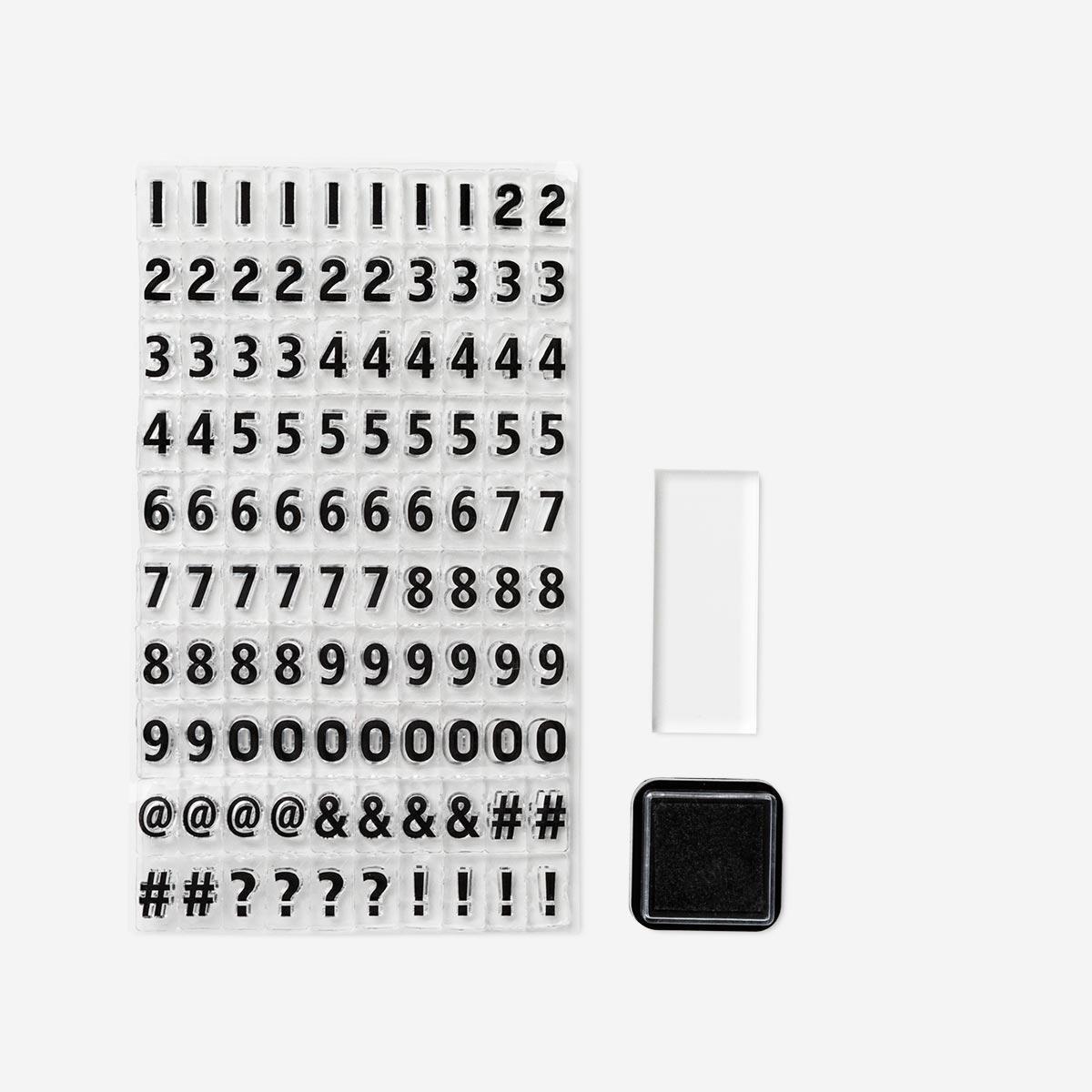 Black number stamps