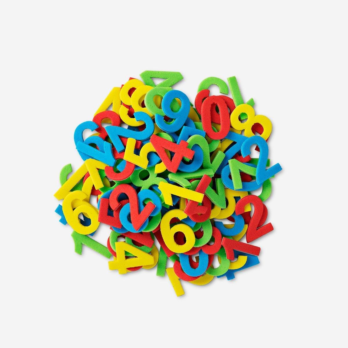 Multicolor number foam stickers
