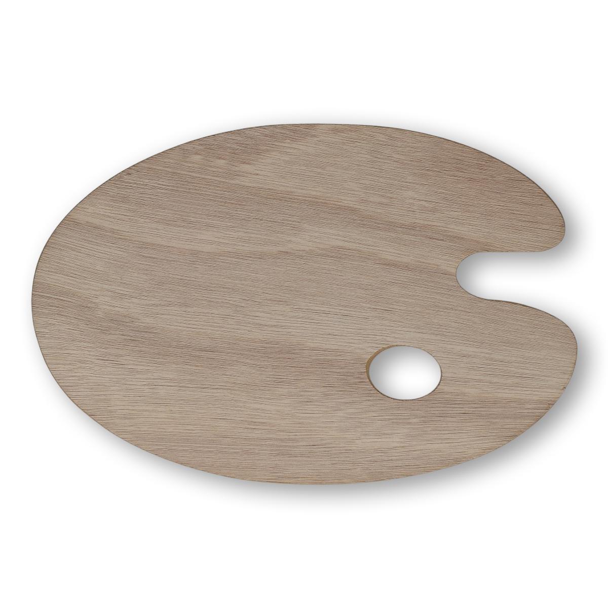 Brown wooden mixing palette