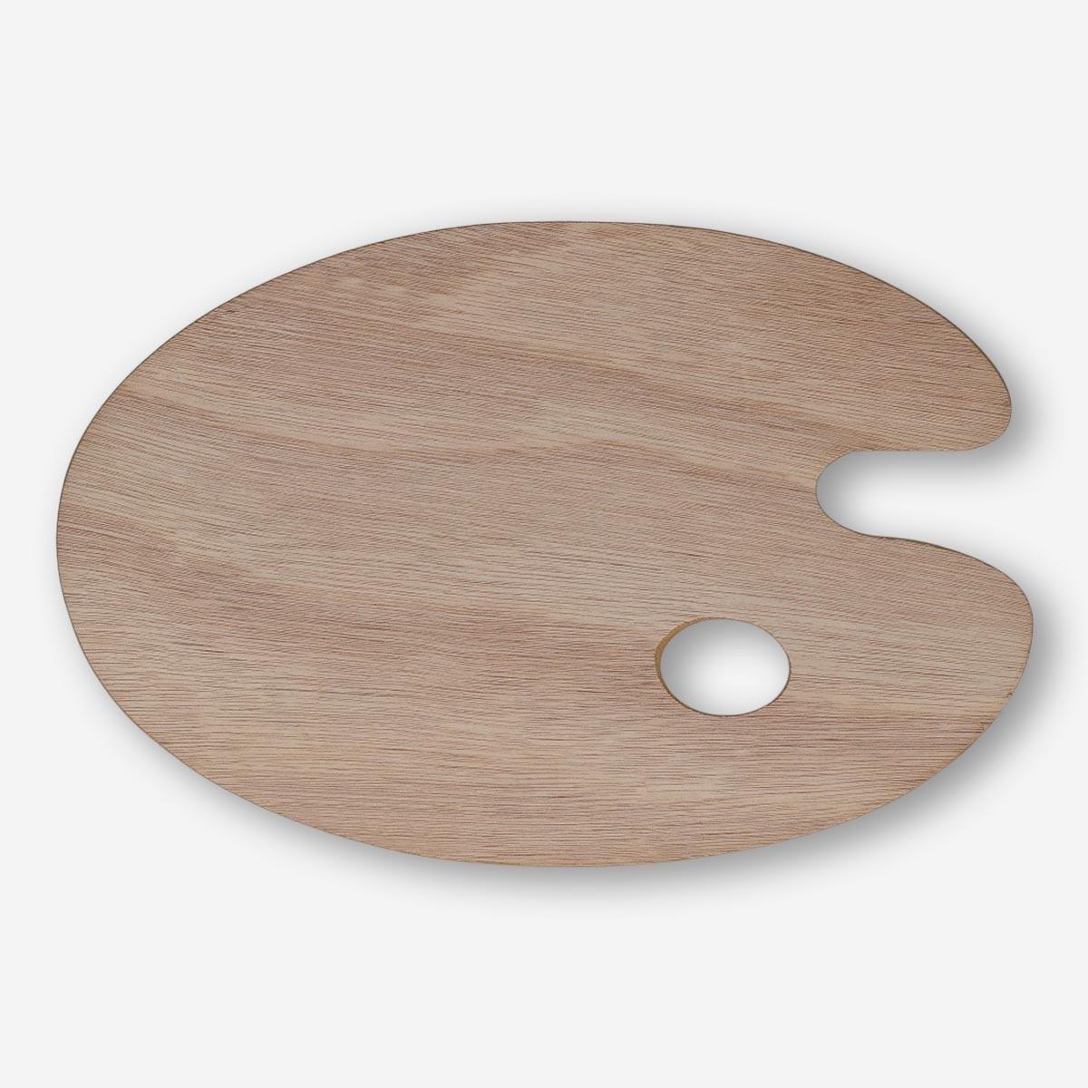 Brown wooden mixing palette