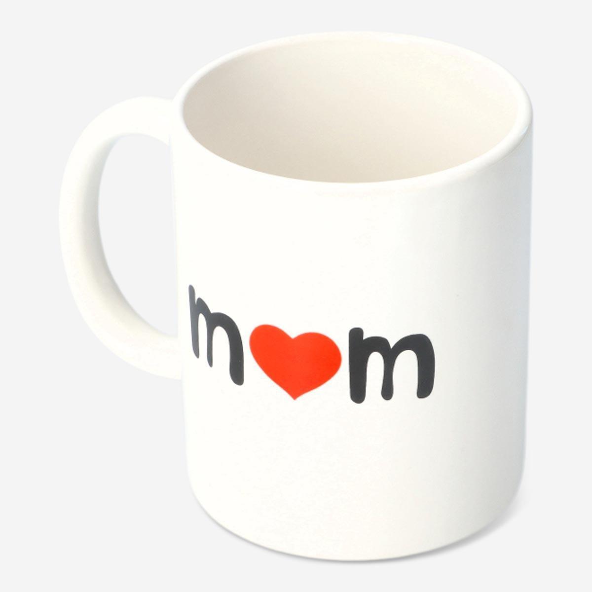 White mom mug