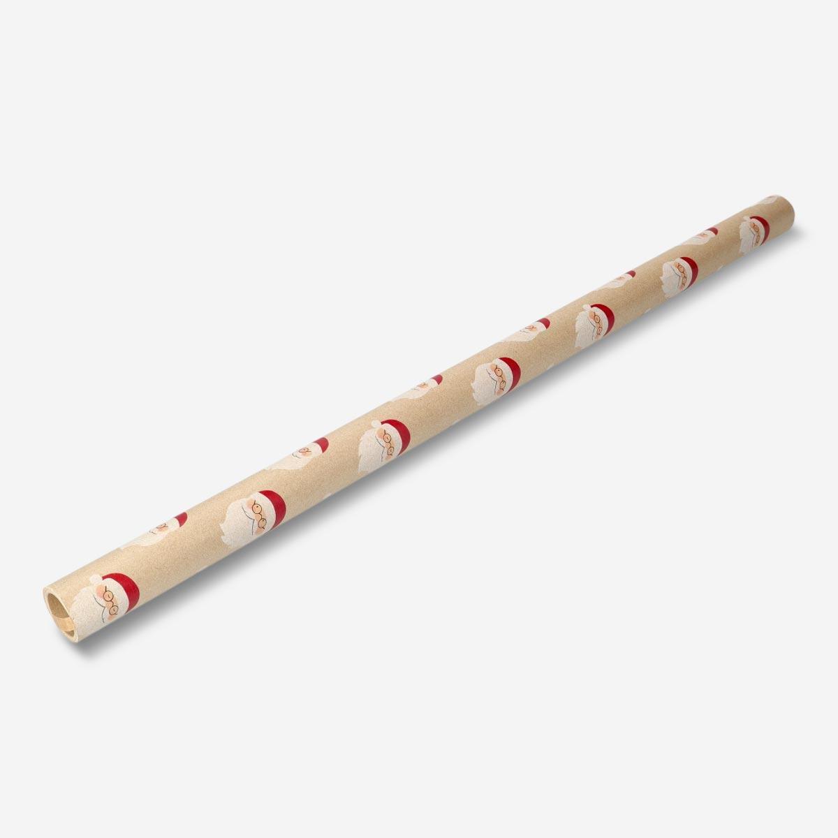 Beige santa wrapping paper