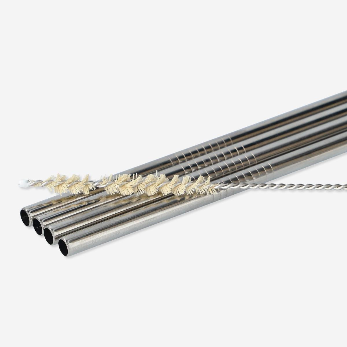 Silver reusable straws. 4 pcs