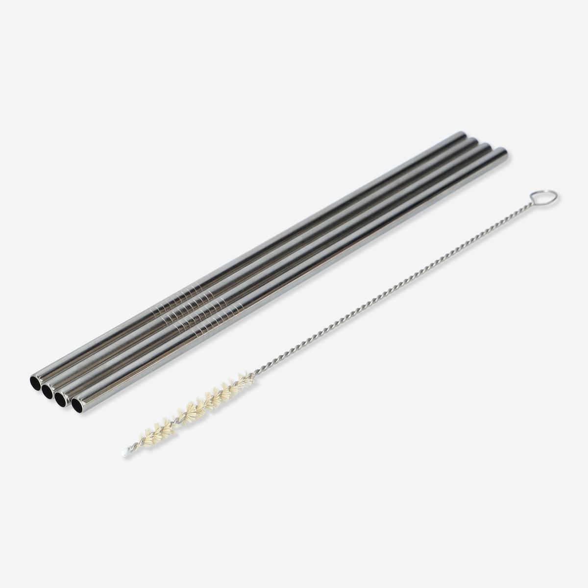 Silver reusable straws. 4 pcs