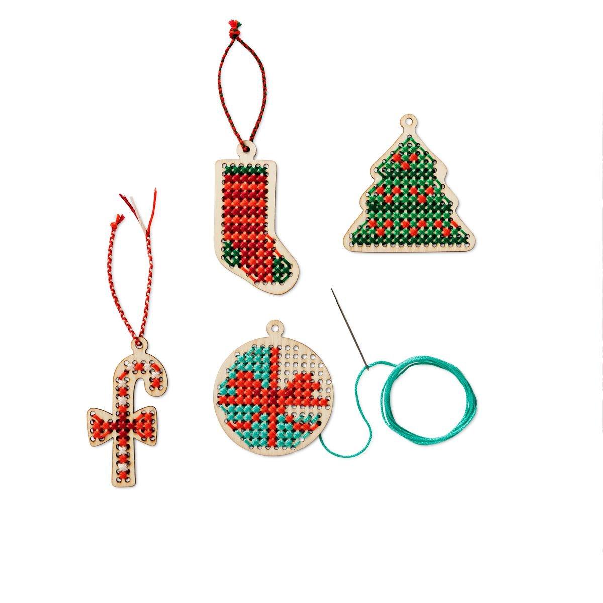 Multicolour Christmas Decorations Cross Stitch Kit