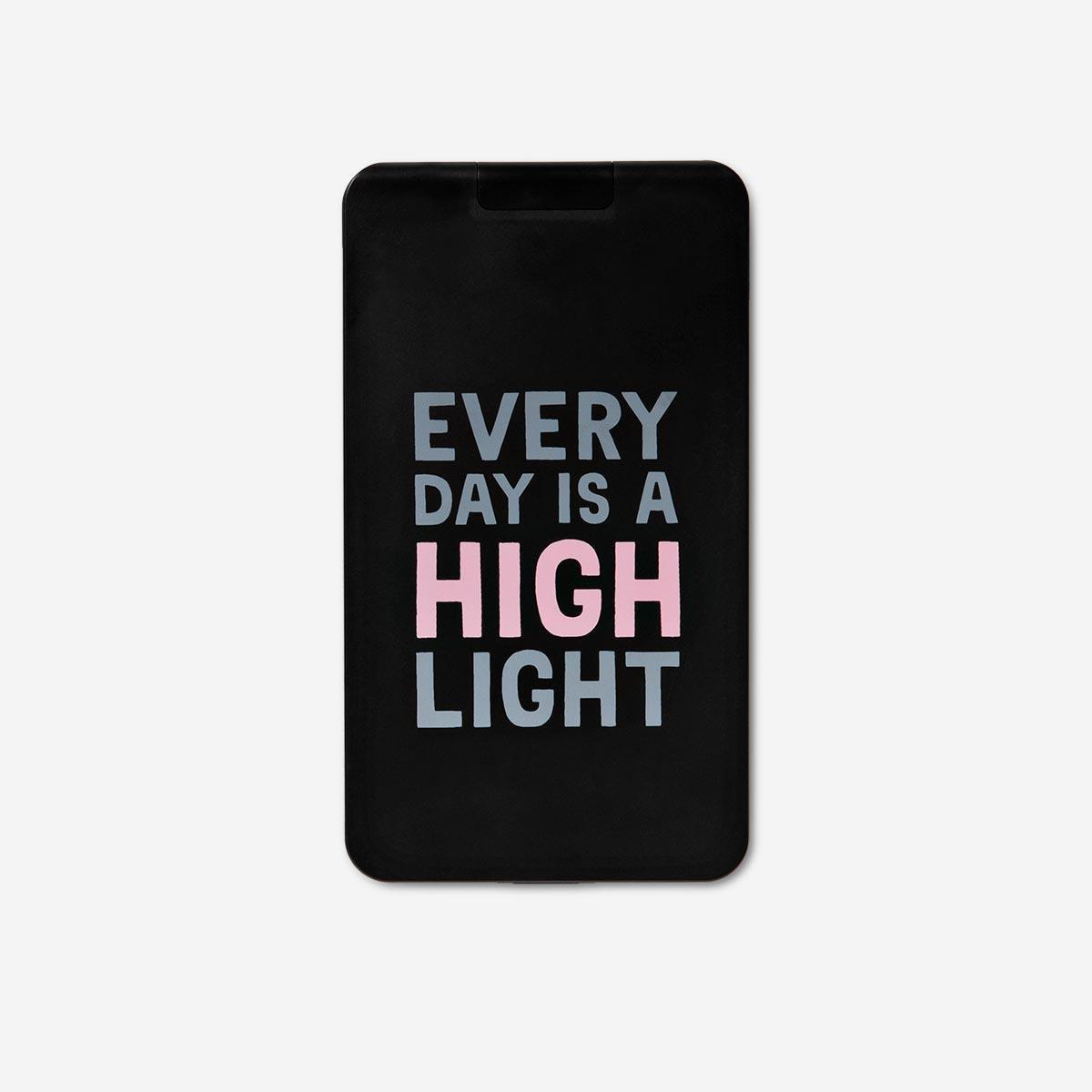 Black led make-up mirror