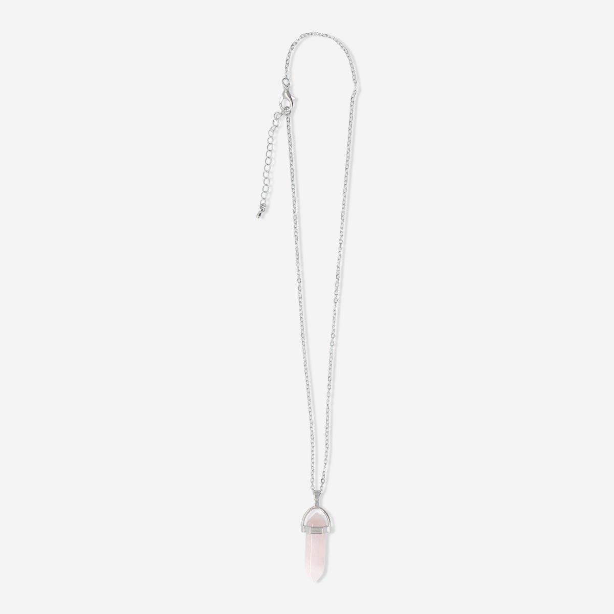 PINK       Necklace. Rose quartz